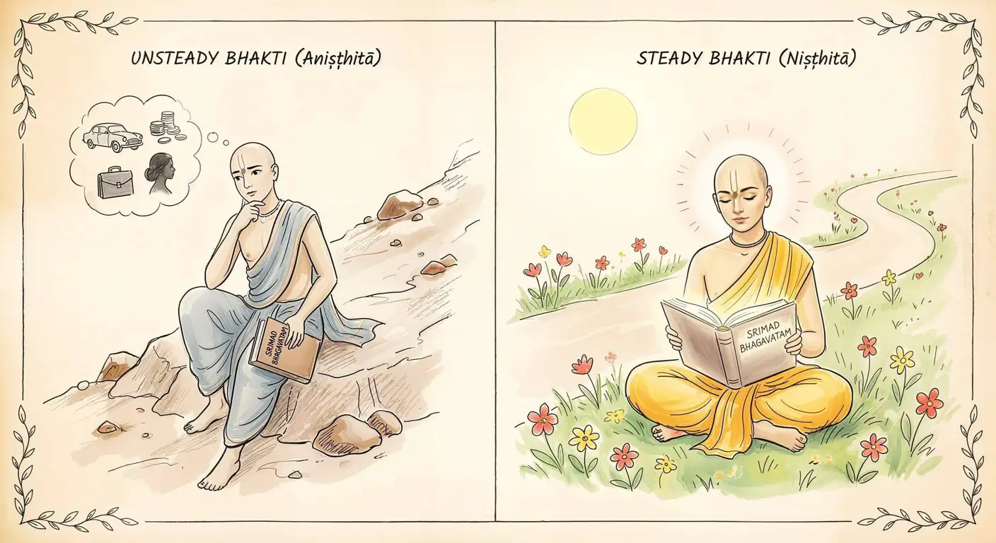 Unsteady and Steady Bhakti